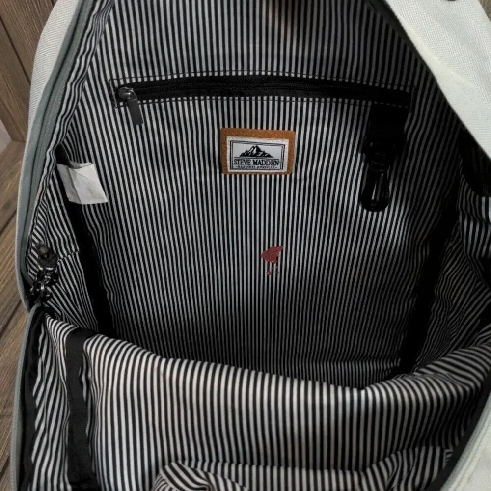 Steve Madden Barnett Avenue‎ Gray Backpack School Travel Mountain Logo Unisex